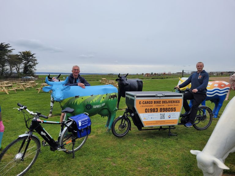 Tapnell Farm Eco Travel Stay guest bike and cargo luggage bike