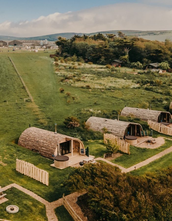 Tapnell Farm accommodation aerial view