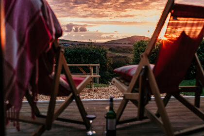 Toms Eco Lodge Eco Pod sunset view