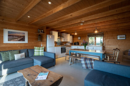 Toms Eco Lodge Wood Cabin interior IAS